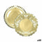Snackdienblad Algon Rond Gouden 23 x 23 x 1,5 cm (48 Stuks)