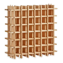 Flessenrek Dennenhout Natuurlijk (75 x 21,5 x 75 cm)