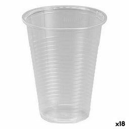 Set van herbruikbare glazen Algon Transparant 50 Onderdelen 200 ml (18 Stuks)