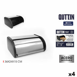 Broodmand Quttin Metaal 36 x 24 x 15 cm (4 Stuks)