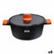 Kookpot met Glazen Deksel Quttin Gastro Zwart Oranje 38,5 x 29,5 x 13 cm (6 Stuks)