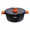 Kookpot met Glazen Deksel Quttin Gastro Zwart Oranje 38,5 x 29,5 x 13 cm (6 Stuks)