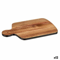 Snijplank Zwart Acacia 25,7 x 1,5 x 40 cm (12 Stuks)