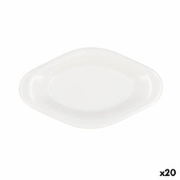 Snackdienblad Quid Select Wit Plastic 17 x 9,5 x 2 cm (20 Stuks)