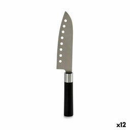 Keukenmes Zwart Zilverkleurig Roestvrij staal Plastic 5 x 30 x 2,5 cm (12 Stuks)