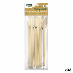 Bamboestokken Algon 18 cm Set 20 Onderdelen (36 Stuks)