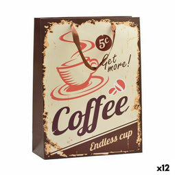 Papieren Zak Hotdog & Coffee 12 x 43 x 30 cm (12 Stuks)