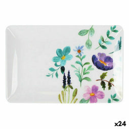 Snackdienblad La Mediterránea Sakura Melamine Helderheid 20 x 13 x 2 cm (24 Stuks)