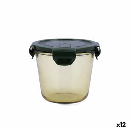Hermetische Lunchtrommel Bidasoa Infinity Rond 700 ml Geel Glas (12 Stuks)