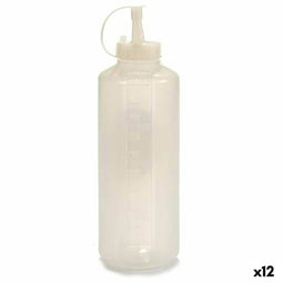 Sauskom Transparant Plastic 1 L (12 Stuks)