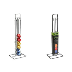 Houder voor 20 koffiecapsules Versa Metaal Staal 10 x 39 x 12,3 cm