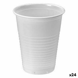 Set van herbruikbare glazen Algon Wit 25 Onderdelen 200 ml (24 Stuks)