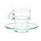 Kopje met schoteltje Transparant Glas 90 ml (6 Stuks)
