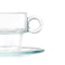 Kopje met schoteltje Transparant Glas 90 ml (6 Stuks)