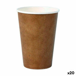 Glazenset Algon Wegwerp Karton Kraftpapier 45 Onderdelen 220 ml (20 Stuks)