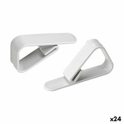 Tafelkleedclip Algon Set Wit 10 Onderdelen 3,90 x 1,30 x 5,50 cm (24 Stuks)
