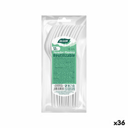 Vorkenset Algon Herbruikbaar Wit 36 Stuks 18 cm