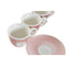 Set van koffiekopjes DKD Home Decor Roze Bruin Wit 90 ml 4 Onderdelen