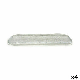 Serveerschaal Oasis Transparant Glas 18 x 2 x 47 cm (4 Stuks)