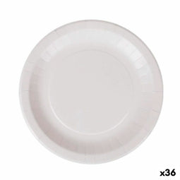 Bordenset Algon Wegwerp Wit Karton 28 cm (36 Stuks)
