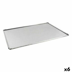 Ovenschaal VR Zilverkleurig Aluminium Rechthoekig 40 x 28 x 0,5 cm (6 Stuks)