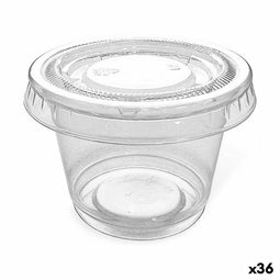 Set herbruikbare kommen Algon Sauzen 10 Onderdelen Plastic 30 ml (36 Stuks)
