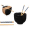 Kom Zwart Bamboe 24 x 10,7 x 13,3 cm (12 Stuks) Chopsticks asiatico/oriental
