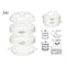 Dubbele Magnetron-Steamer Polypropyleen 2,4 L (12 Stuks)