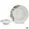 Pastabord Wit Zwart Porselein 30 x 7,5 x 30 cm (12 Stuks)