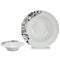 Pastabord Wit Zwart Porselein 30 x 7,5 x 30 cm (12 Stuks)