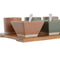 Set voor voorgerechtjes DKD Home Decor 28 x 18,8 x 1,5 cm Porselein Multicolour Bamboe 10 Onderde...