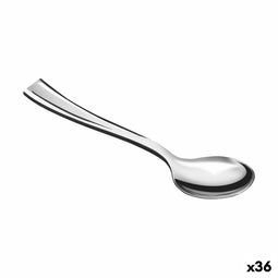 Set van opnieuw te gebruiken lepels Algon Zilverkleurig 24 Onderdelen 10 cm (36 Stuks)