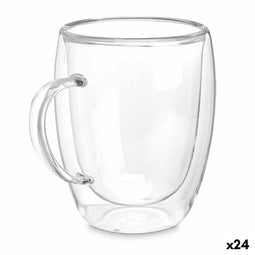 Mok Transparant Borosilicaatglas 343 ml (24 Stuks)