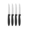 Messen Set Zwart Zilverkleurig Roestvrij staal Plastic 19,5 cm (12 Stuks)