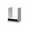 Ovenmeubel 60 x 60 x 82 cm Wit Mat zwart
