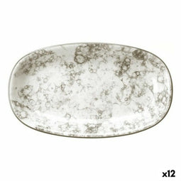 Snackdienblad Viejo Valle Rocks Porselein Bruin 15 x 8,7 x 2,3 cm (12 Stuks)