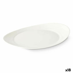 Eetbord Wit Glas 30,5 x 3 x 26 cm (18 Stuks)