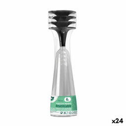 Herbruikbare cavaglazen Algon Zwart 24 Stuks 150 ml (4 Onderdelen)