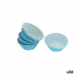 Set met cakevormen Wooow Wegwerpbaar Blauw (36 Stuks) (50 pcs)