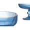 Glas voor ijs en milkshakes Strepen Blauw Kristal 310 ml (6 Stuks)