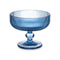 Glas voor ijs en milkshakes Strepen Blauw Kristal 310 ml (6 Stuks)