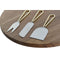 Snijplank DKD Home Decor Gouden Natuurlijk Roestvrij staal Acacia 35,5 x 35,5 x 1,5 cm (4 Onderde...