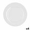 Eetbord Bidasoa Glacial Ala Ancha Wit Keramisch Ø 27 cm 27 cm (4 Stuks) (Pack 4x)