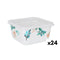 Vierkante Lunchtrommel met Deksel La Mediterránea Alba Melamine 11 x 11 x 5,5 cm (24 Stuks)