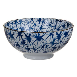 Saladekom 20 x 20 x 9,5 cm Porselein Blauw Wit