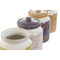 Tin DKD Home Decor Groen Roze Mosterd Lila Dolomite Shabby Chic 1 L 12 x 12 x 16 cm (4 Stuks)
