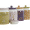 Tin DKD Home Decor Groen Roze Mosterd Lila Dolomite Shabby Chic 1 L 12 x 12 x 16 cm (4 Stuks)