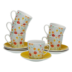 Set van koffiekopjes Versa Flandes 6 Stuks Porselein