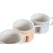 Set van koffiekopjes DKD Home Decor Geel Blauw Wit Rood Metaal Bamboe Dolomite 4 Onderdelen 260 ml