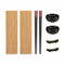 Sushi-set Zwart Bamboe Keramiek (12 Stuks)
